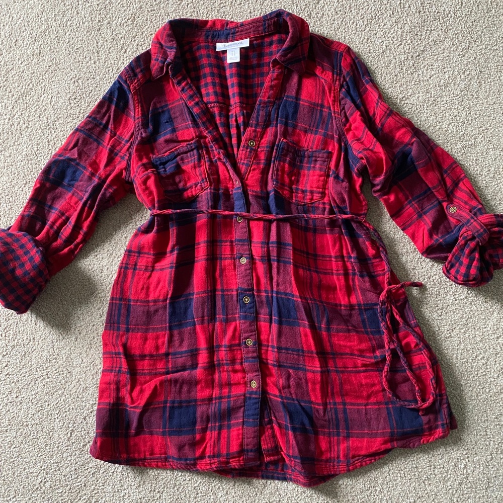 Motherhood maternity flannel shirt